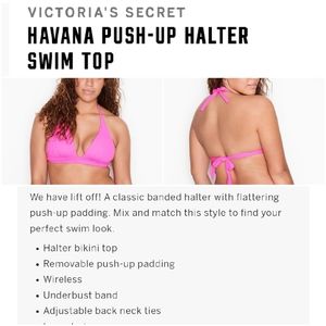FIRM!! .Victoria's secret pink push up halter swim top